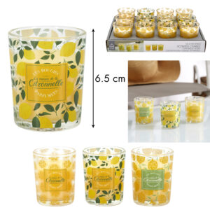 BOUGIE PARFUMEE CITRONNELLE H6.5CM M24
