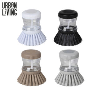 BROSSE VAISSELLE AVEC RESERVOIR 4 COULEURS ASSORTIES