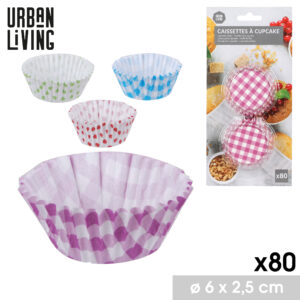 CAISSETTES A CUPCAKE X80PCS DIAM 6CM X H2,5CM