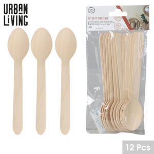 JETABLE - SET DE 12 CUILLERES EN BOIS H16CM