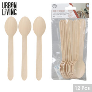 JETABLE - SET DE 12 CUILLERES EN BOIS H16CM