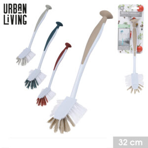 BROSSE VAISSELLE AVEC VENTOUSE 4 COULEURS ASSORTIES