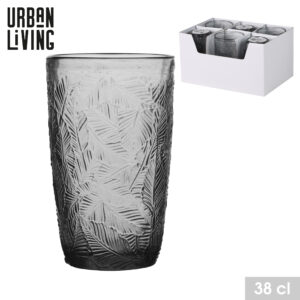 VERRE A EAU COULEUR GRISE 38CL DIAM 8 X H13CM