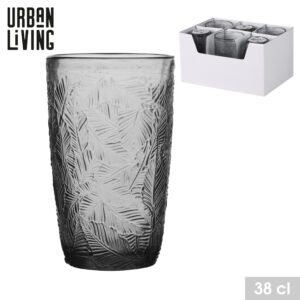 VERRE A EAU COULEUR GRISE 38CL DIAM 8 X H13CM
