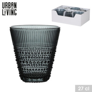 VERRE A EAU COULEUR GRISE 27CL DIAM 9 X H10CM
