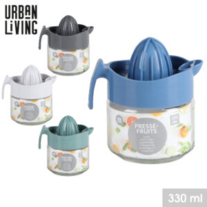 PRESSE FRUIT EN VERRE 330ML 4 COULEURS ASSORTIES