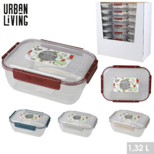 BOITE HERMETIQUE KLIC BOX 1,32L EN PP RECTANGULAIRE 4 COULEURS ASSORTIES