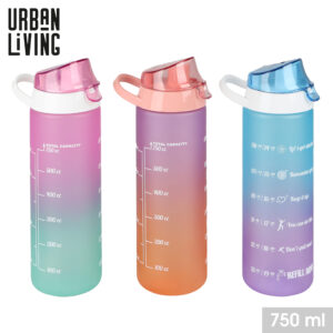 GOURDE DE MOTIVATION GRADUEE 750ML 3 COULEURS ASSORTIES