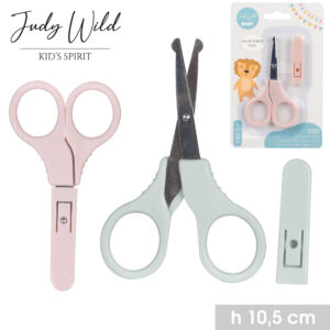 CISEAUX BEBE 2 COULEURS ASSORTIES ROSE ET VERT CLAIR