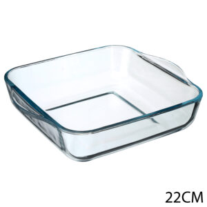 PLAT CARRE EN VERRE 22X22
