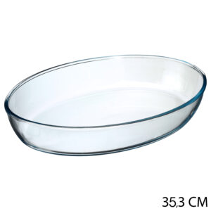 PLAT OVALE EN VERRE 35X25