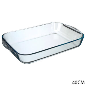 PLAT RECTANGLE EN  VERRE 40X25