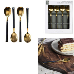 CUILLERE A DESSERT NOIR X4 CHARLOTTE M8