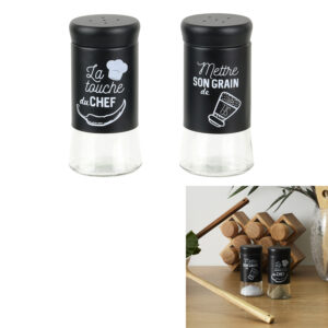 SALIERE POIVRIERE 5.5X10.5CM M24