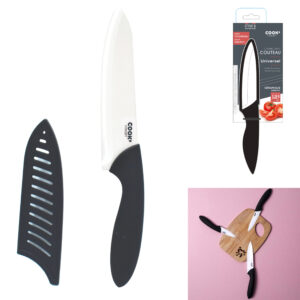 COUTEAU CERAMIQUE 12.5CM MANCHE SOFT AVEC ETUI M24