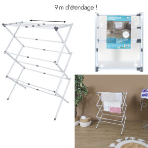 ETENDOIR A LINGE ACCORDEON 9M ETENDAGE M4