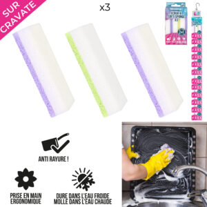 EPONGE SCRUB MULTIFONCTION MOUSSE X3 M24