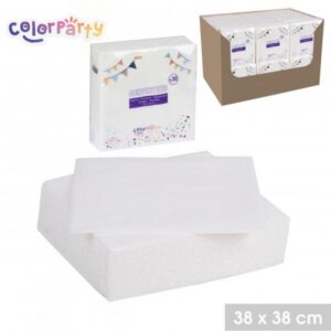 SERVIETTE EN PAPIER BLANC X30PCS 38X38CM