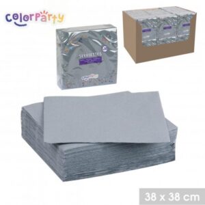 SERVIETTE EN PAPIER GRIS X30PCS 38X38CM