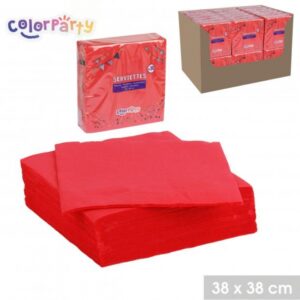 SERVIETTE EN PAPIER ROUGE X30PCS 38X38CM