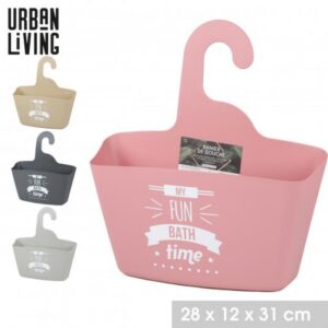 PANIER DE DOUCHE DECORE 28X12X31CM 4 COULEURS ASSORTIES