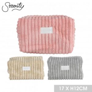 TROUSSE DE TOILETTE EN VELOURS 3 COULEURS ASSORTIES