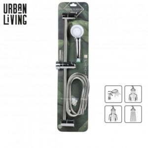 SET DE DOUCHE : COLONNE, FLEXIBLE 1,5M POMMEAU 3 JETS ABS CHROME