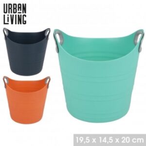 PANIER SOUPLE AVEC POIGNÉES ASSORTIMENT COULEURS