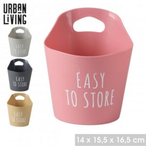 PANIER DE RANGEMENT MULTI USAGE DECORE D14XH17CM 4 COULEURS ASSORTIES