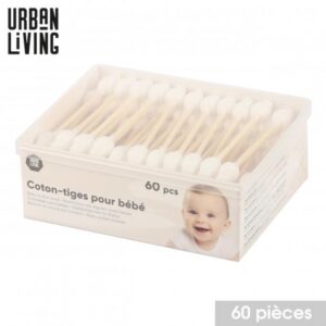 COTON TIGE EN BAMBOU POUR BEBE X60PCS