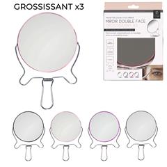 MIROIR GROSSISSANT X3 À POSER