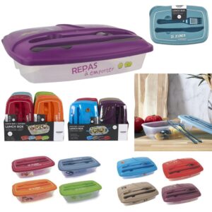 LUNCH BOX ILLUSTREE AVEC COUVERTS 1,4L