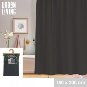 RIDEAU DE DOUCHE EN PLASTIQUE AVEC 12 ANNEAUX 180X200CM