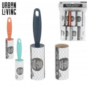 BROSSE ADHESIVE AVEC 6 RECHARGES 21X4,5CM 3 COULEURS ASSORTIES