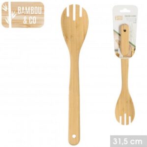CUILLERE A DENTS EN BAMBOU 31,5CM