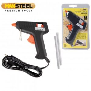 BRICO PISTOLET A COLLE SILICONE 10W AVEC 2 TUBES INCLUS