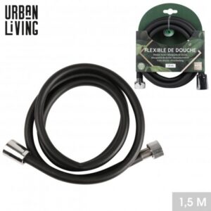 DOUCHE & BAIN - FLEXIBLE DE DOUCHE EN PVC NOIR 1,5MTR