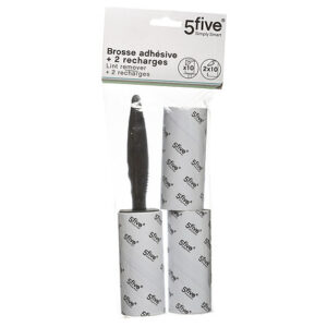 BROSSE A VETEMENTS ADHESIVE 10 FEUILLES AVEC 2 ROULEAUX DE RECHARGES