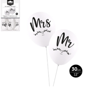 LOT DE 12 BALLONS MR ET MRS
