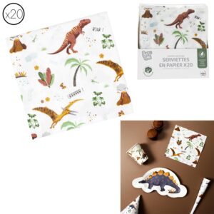 SERVIETTE EN PAPIER DINOSAURE X20