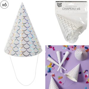 CHAPEAU DE FETE SIRENE X 6