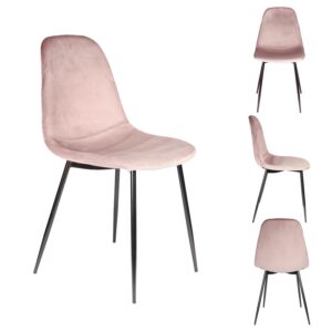 CHAISE VELOURS COTELE GIULIA ROSE