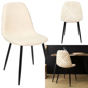 CHAISE MORA PIEDS METAL NOIR
