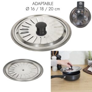 COUVERCLE CUISSON INOX UNIVERSEL 16 18 20CM