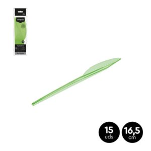 COUTEAUX VERT FLUO TRANSLUCIDE 16.5CM