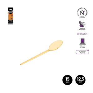 CUILLÈRES ORANGE FLUO TRANSLUCIDE 12,5CM