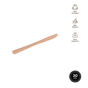 COUTEAUX RÉUTILISABLES ROSE GOLD 20 CM