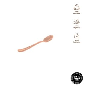 PETITES CUILLÈRES RÉUTILISABLES ROSE GOLD 12,5 CM X12