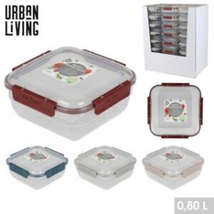 SONOMA BOITE HERMETIQUE KLIC BOX 0,80L EN PP CARREE 4 COULEURS ASSORTIES