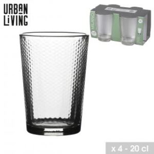 URBAN LIVING "MILANO" GOBELET X4 20CL